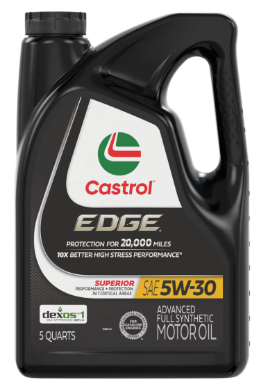 Envase de aceite CASTROL CASTROL EDGE EURO CAR 5W30 DEXOS 1 FULL SINTETICO - GL 5LT grado 5W30 - Lubricentro Piloto